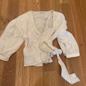 NWOT Zara wrap front top